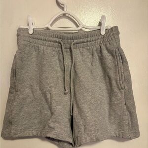 Cozy boyfriend mid thigh sweatshorts